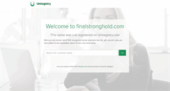 Desktop Screenshot of finalstronghold.com